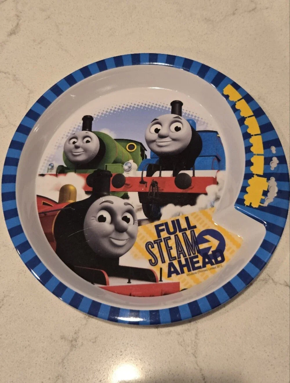 2012 Thomas The Train & Friends Childs Plate And Matching Bowl.